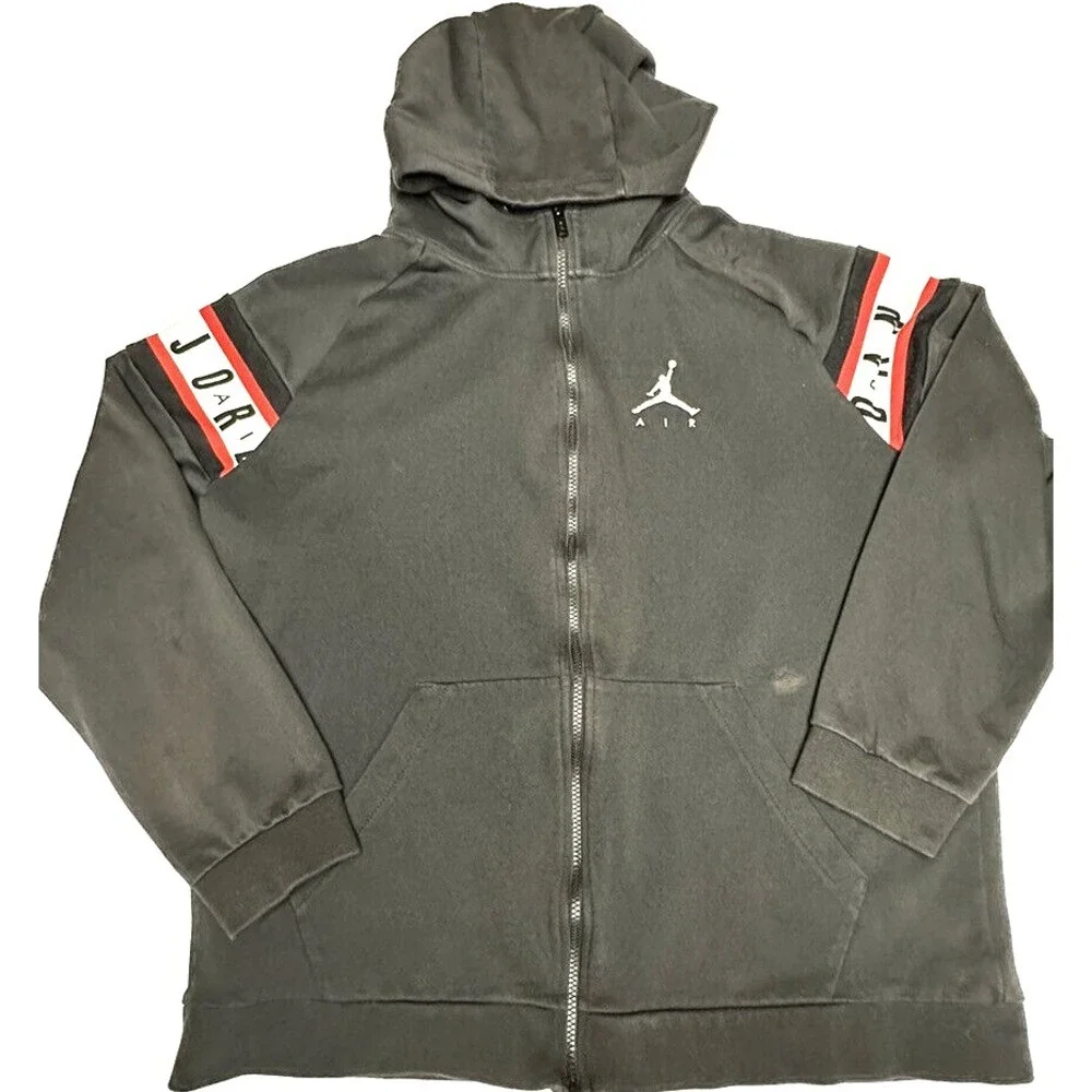 Air Jordan Black Tech Full-Zip Hoodie Mens Size XL